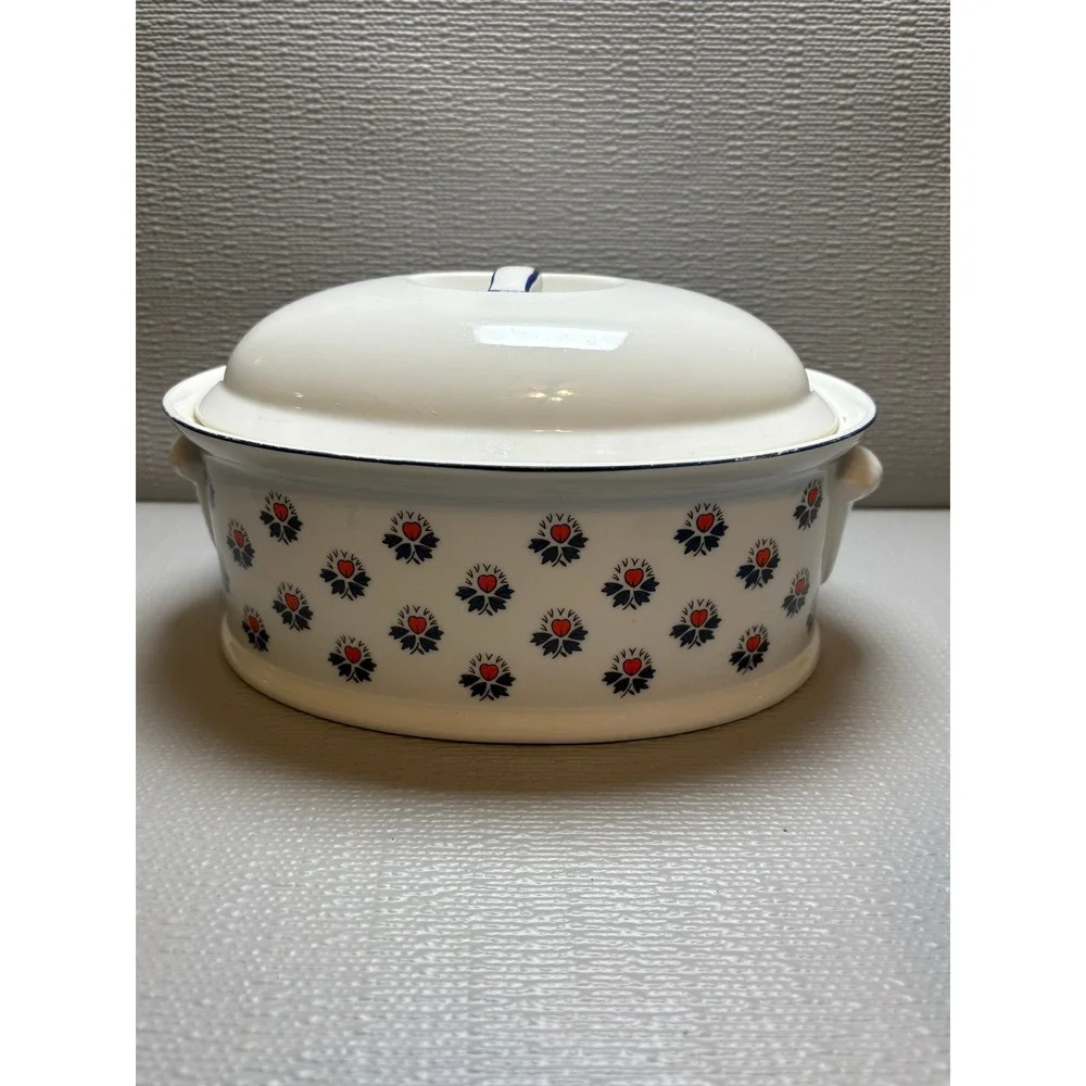 Schmid‎ Brasserie Souleiado Print Oval Covered Casserole Dish French Provencal